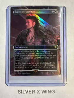 Warrior's Resolve Borderless Foil x1, MTG, Commander: Final Fantasy, FIC, NM - Image 1