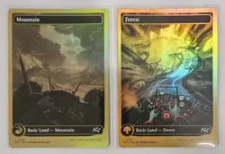 Mountain 0510, Forest 0511. First-Place FOIL - Gold Full Art Aetherdrift - MTG - Image 1