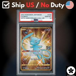 PSA 10 Mew Mysterious Tail UR 030/028 S8a 25th Anniversary Pokemon Card US Ship - Image 1