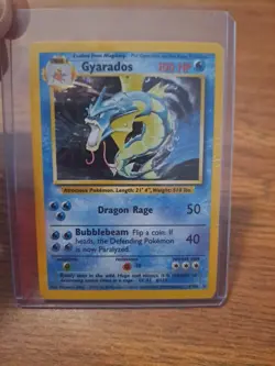 Gyarados 6/102 Holo Rare Base Set WOTC Vintage Pokemon Card LP+ - Image 1