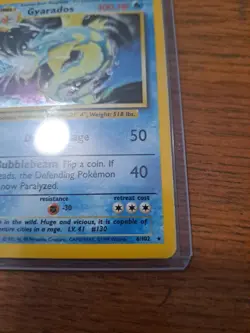 Gyarados 6/102 Holo Rare Base Set WOTC Vintage Pokemon Card LP+ - Image 2