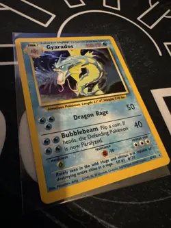 Pokemon Gyarados Holo Card 6/102 WOTC Base Set Rare, Vintage 1999 LP - Image 2