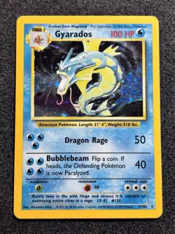 Gyarados 6/102 Base Set Holo Rare Vintage Pokemon Card 1999 WOTC LP - Image 1