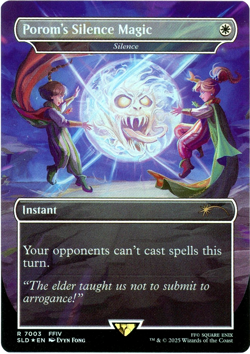 Porom's Silence Magic (Rainbow Foil) 7003 Secret Lair Final Fantasy FFIV MTG NM - Image 1