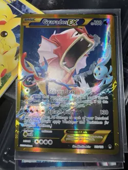 Pokemon TCG BREAKPoint Secret Rare Shiny Gyarados EX 123/122 LP+/NM- - Image 2