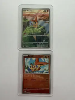 Pokemon Victini 208 Promo & 012/086 Black Bolt White Flare Poke Ball Holo - Image 1