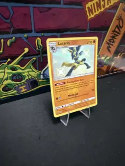 Pokemon TCG Lucario SV22/SV94 Hidden Fates Shiny Vault Holo Rare NM Condition - Image 2