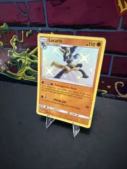 Pokemon TCG Lucario SV22/SV94 Hidden Fates Shiny Vault Holo Rare NM Condition - Image 3