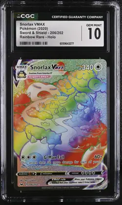 SNORLAX VMAX Sword & Shield Holo Rare #206 CGC 10 Pokemon [Nostalgium] - Image 1