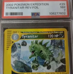 Tyranitar 29/165 Expedition Base Set Reverse Holo Pokemon TCG 2002 PSA 7 - Image 1