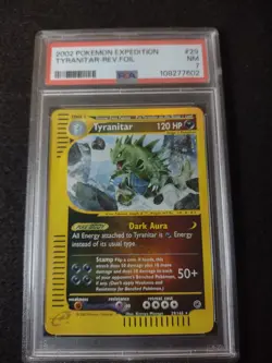 Tyranitar 29/165 Expedition Base Set Reverse Holo Pokemon TCG 2002 PSA 7 - Image 2