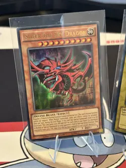 Yugioh Egyptian God Card set Obelisk Slifer The Winged Dragon of Ra Ultra Rare - Image 2