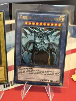 Yugioh Egyptian God Card set Obelisk Slifer The Winged Dragon of Ra Ultra Rare - Image 3