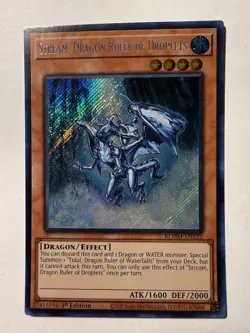 Yugioh Stream, Dragon Ruler of Droplets BLMM-EN122 Secret Rare 1st Edition - Image 1