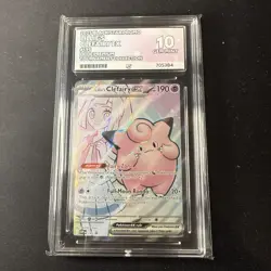 Pokemon TCG Lillie’s Clefairy ex SVP 195 Promo - ACE 10 GEM MINT - Image 1