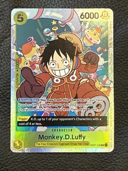 One Piece Monkey D Luffy OP07-109 SR 500 Years In The Future English NM - Image 1