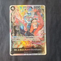 Mr.2.Bon.Kurei Bentham SR Super Rare OP14-091 One Piece TCG English - Image 2