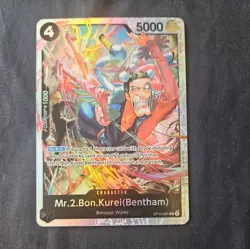 Mr.2.Bon.Kurei Bentham SR Super Rare OP14-091 One Piece TCG English - Image 3