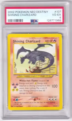 2002 Pokemon Neo Destiny Shining Charizard #107 PSA 4 VG-EX - Image 1