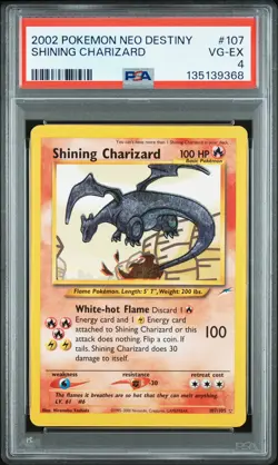 2002 POKEMON NEO DESTINY #107 SHINING CHARIZARD PSA 4 - Image 1