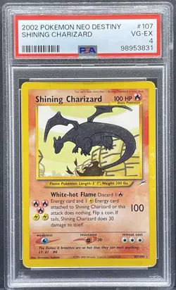 2002 POKEMON NEO DESTINY #107 SHINING CHARIZARD PSA 4 - Image 1