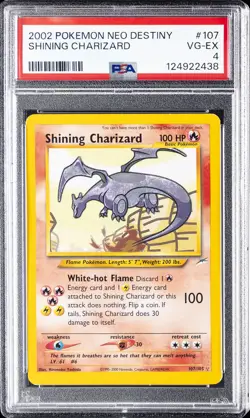 2002 POKEMON NEO DESTINY #107 SHINING CHARIZARD PSA 4 - Image 1