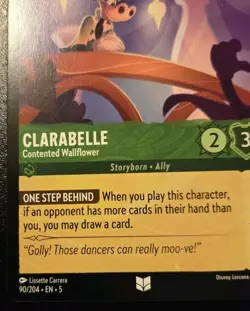 Clarabelle - Contented Wallflower 90/204 Uncommon Shimmering Skies Lorcana TCG - Image 4