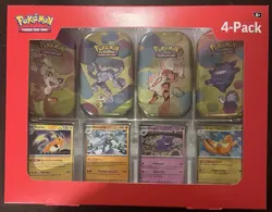 Pokemon TCG Scarlet & Violet 151 Sealed 4-Pack Sam’s Club Mini Tin Brand New - Image 1