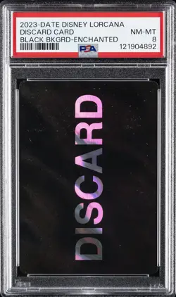 2023-DATE DISNEY LORCANA FILLER CARD DISCARD CARD PSA 8 - Image 1