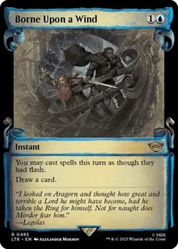 MTG English Borne Upon a Wind (Showcase Scrolls) NM Foil - Image 1
