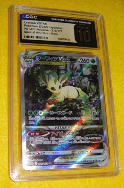 CGC 10 Pristine Leafeon VSTAR 210/172 SAR VSTAR Universe s12a Pokemon Card - Image 1
