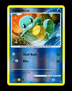 2009 Pokemon SQUIRTLE Platinum REVERSE HOLO Foil Base Set Series Card 96/127 EX - Image 1