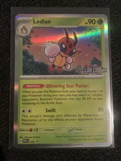 Pokemon Scarlet & Violet Stellar Crown Holo Promo Ledian 133 2024 TCG Card - Image 1