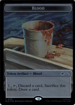 MTG Blood Token (Rainbow) (2180) | NM Foil | Secret Lair Jaws {SLD} - Image 2