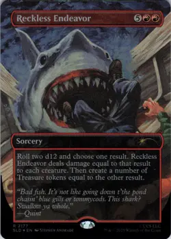 MTG Reckless Endeavor (Rainbow) (2177) | NM Foil | Secret Lair Jaws {SLD} - Image 2