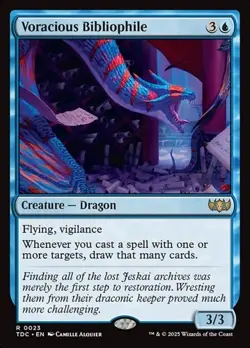 1x Voracious Bibliophile NM Eng MTG - Commander Dragonstorm - Image 1