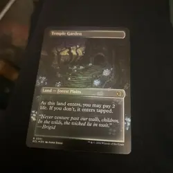 MTG ~ Temple Garden (Borderless Double Sided Foil) Lorwyn Eclipsed ~ Near Mint - Image 1