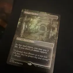 MTG ~ Temple Garden (Borderless Double Sided Foil) Lorwyn Eclipsed ~ Near Mint - Image 2