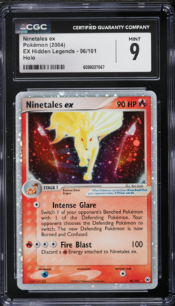 2004 Pokemon EX Hidden Legends Holo Ninetales Ex #96 CGC 9 MINT - Image 1