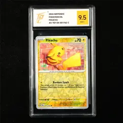 TQG 9.5 MINT+ 2024 Pokemon ENG Pikachu 051/162 C - Image 1