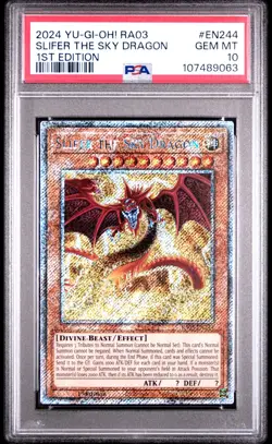 2024 YU-GI-OH! RA03-QUARTER CENTURY BONANZA 1ST ED SLIFER THE SKY DRAGON PSA 10 - Image 1