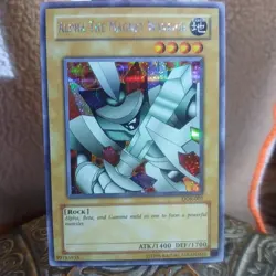 YUGIOH ALPHA THE MAGNET WARRIOR PRISMATIC SECRET RARE DOR-001 1996 Unlimited - Image 1