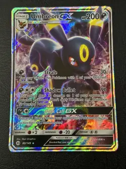 Pokemon TCG Umbreon GX Full Art Ultra Rare Holo Sun & Moon Base Set - Image 3