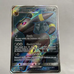 Pokemon TCG Umbreon GX Full Art Holo Card 142/149 Sun and Moon Base Set NM - Image 1