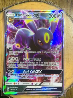 Pokemon TCG Umbreon GX 80/149 Full Art Ultra Rare Holo Sun & Moon Base Set - Image 1