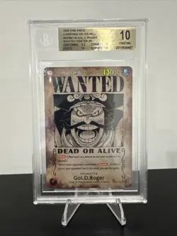 2025 ONE PIECE OP13 ENGLISH WANTED POSTER SP ALT ART #118 GOL D. ROGER BGS 10 - Image 1