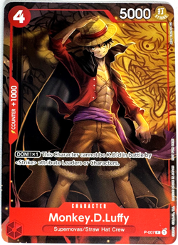 One Piece Monkey.D.Luffy P-007 Tournament Pack Vol. 1 - Promo - Image 1