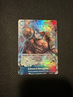 Edward Newgate OP08-043 Super Rare Alt Art Two Legends One Piece Mint NM - Image 1