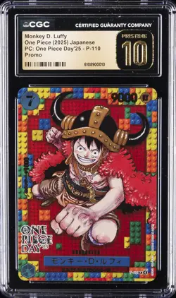 2025 ONE PIECE JPN PC: ONE PIECE DAY'25, PROMO MONKEY D. LUFFY CGC 10 PERFECT - Image 1