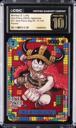 2025 ONE PIECE JPN PC: ONE PIECE DAY'25, PROMO MONKEY D. LUFFY CGC 10 PERFECT - Image 1